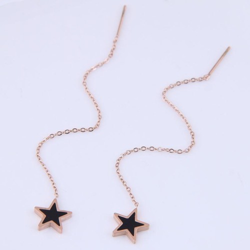 fashion sweetOL titanium steel star personality woman earring