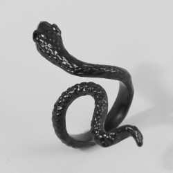 fashion black snake opening personality opening woman ring