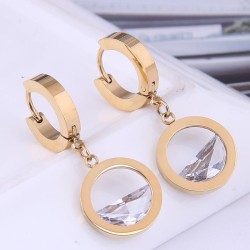 fashion sweetOL concise circle titanium steel personality temperament woman bu..