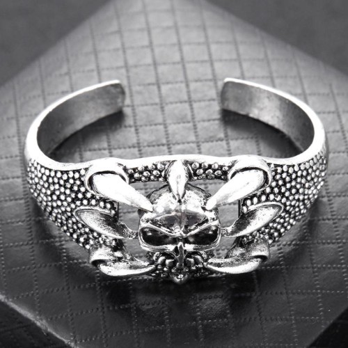 fashion retro concise skull temperament opening man bangle