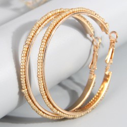 fashion concise beads temperament personality woman buckle circle