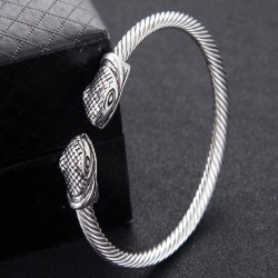 fashion retro concise snake opening man bangle