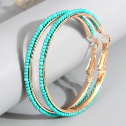 fashion concise beads temperament personality woman buckle circle