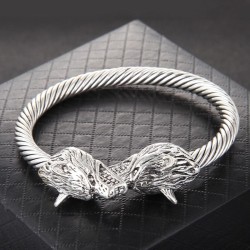 fashion retro concise leopard head opening man bangle