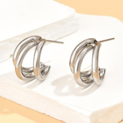 fashion sweetOL concise personality titanium steel temperament ear stud