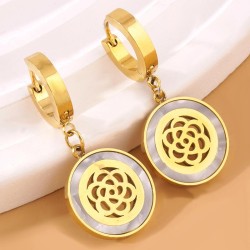 fashion sweetOL concise titanium steel leaf temperament woman buckle