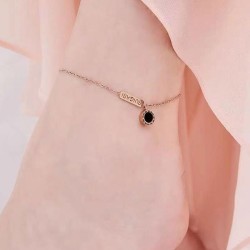fashion sweet pendant titanium steel personality lady Anklet