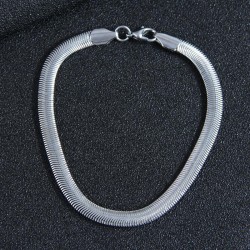 0.5cm fashion concise snake stainless steel man temperament bracelet