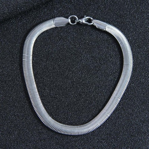 0.5cm fashion concise snake stainless steel man temperament bracelet
