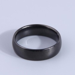 fashion concise black personality surface man ring