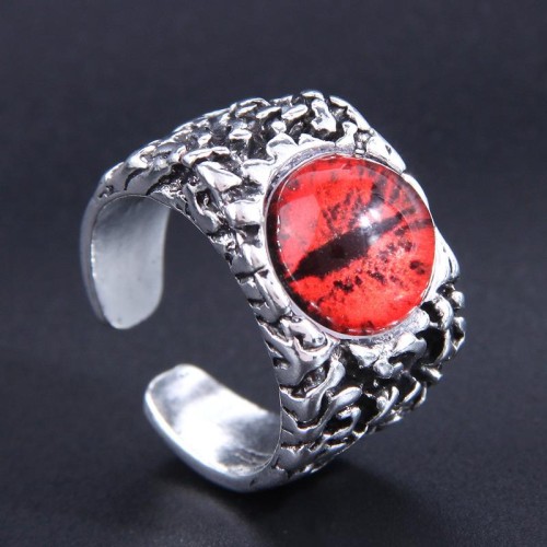 fashion retro concise eyes opening man ring