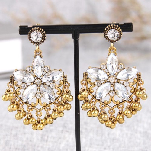fashion retro flash diamond temperament woman earring