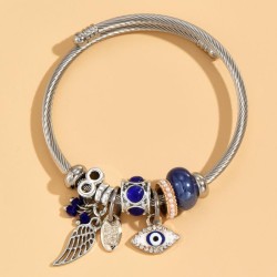 fashion concise wings eyes all-Purpose pendant temperament woman bangle