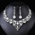 exaggerating retro necklace set woman luxurious crystal banquet clavicle chain