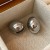 fashion occidental style wind exaggerating Metal surface gold earrings woman pellet Earring samll buckle