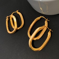 occidental style Metal geometry earrings woman samll gold square Earring brief..
