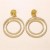 fashion trend Double Round earrings  fresh tree Earring womanearrings