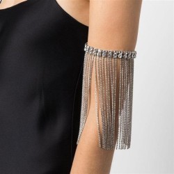  Rhinestone long tassel chain occidental style multilayer dayracelet