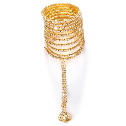 multilayer crystal bangle  wind brilliant Rhinestone elasticity chain womanracelet