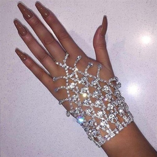 new  personality tassel Rhinestone bracelet  creative all-Purpose brilliant bracelet occidental stylenklet