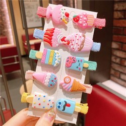 Korean style color set children hair clip woman head