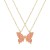 occidental style enamel butterfly necklace Double color set clavicle chain