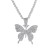  butterfly necklace  Rhinestone butterfly pendant chain tennis