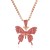  butterfly necklace  Rhinestone butterfly pendant chain tennis