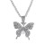  butterfly necklace  Rhinestone butterfly pendant chain tennis