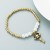  fashion bronze gilded Pearl personality creative style enamel key pendant bracelet bangle