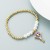  fashion bronze gilded Pearl personality creative style enamel key pendant bracelet bangle