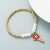  fashion bronze gilded Pearl personality creative style enamel key pendant bracelet bangle