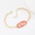 trend fashion geometry chain bracelet personality fashion color enamel Zodiac pattern bracelet