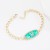 trend fashion geometry chain bracelet personality fashion color enamel Zodiac pattern bracelet