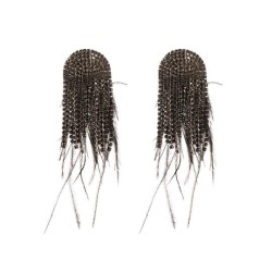  occidental style fashion feather earrings woman wind diamond claw chain high ..