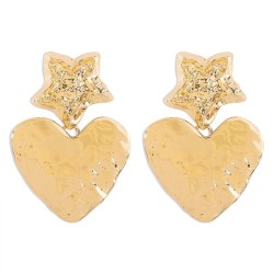 occidental style retro love earring  Five-pointed star Irregular surface earri..
