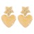 occidental style retro love earring  Five-pointed star Irregular surface earrings creative punk wind Earring