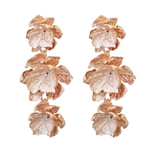 spring Alloy flowers earrings woman occidental style earring fashion trend Bohemian style Earring