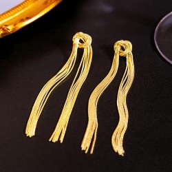 occidental style exaggerating snake chain high tassel earrings  same style ear..
