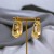 occidental style exaggerating geometry circle earrings  mirror polishing Metal wind ear stud personality