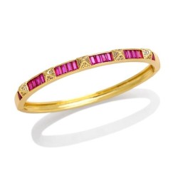 bronze gilded bangle woman fashion embed color zircon opening bangle personali..