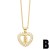  samll hollow geometry love drop pendant necklace womannkr