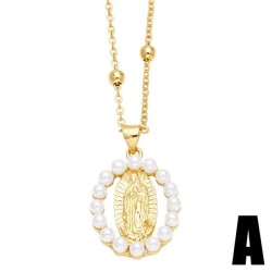occidental style Pearl cross necklace woman samll clavicle chain all-Purpose c..