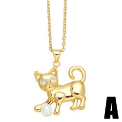 ins brief lovely cat necklace woman  cat pendant clavicle chain  occidental st..