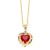 occidental style  personality fashion embed color zircon love necklace woman  heart-shaped clavicle chainnkr