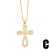 occidental style fully-jewelled cross necklace womanins temperament fashion cross pendant clavicle chainnkr