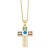 creative personality diamond enamel eyes cross necklace occidental style samll clavicle chainnkr