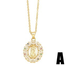  occidental style diamond pendant necklace samll sweater chainnkr