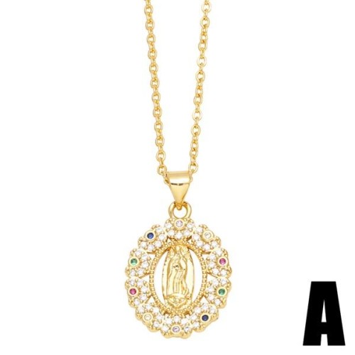  occidental style diamond pendant necklace samll sweater chainnkr