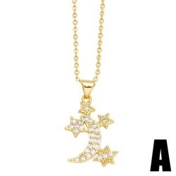 Moon star necklace womanins samll high clavicle chainnkr
